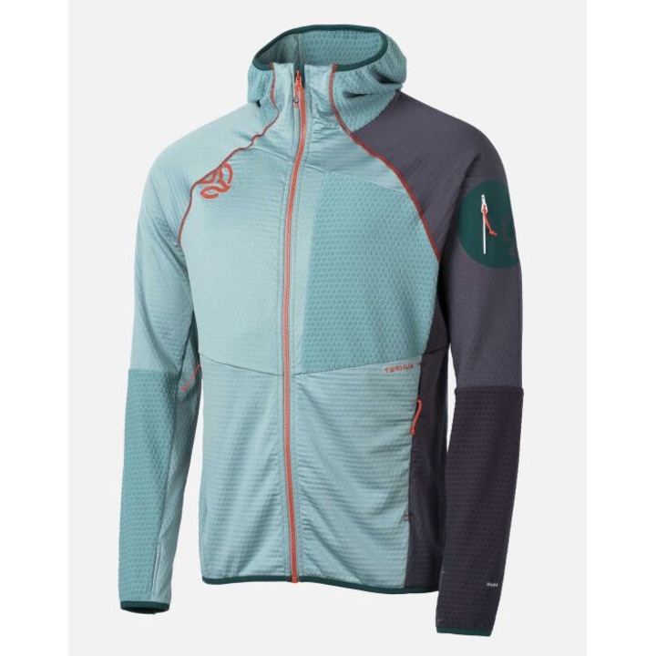 Jacheta elastica pentru drumetii TERNUA RAGGER HOOD Grey Mint, Verde menta