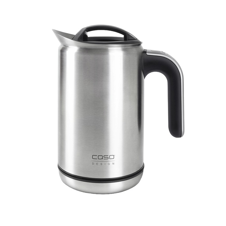 Fierbator electric Caso Germany, WK Cool-Touch, capacitate 1 litru, temperatura reglabila 40-100°C, oprire automata, semnal acustic, filtru anti-calcar, operare intuitiva, protectie impotriva supraincalzirii, 1800 W, inox