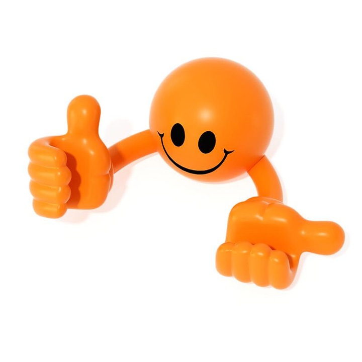 Asztali telefontartó, állítható, rugalmas, narancssárga, 100x49x95mm