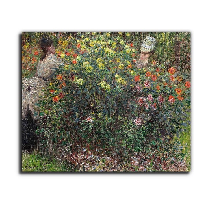 Claude Monet: Hölgyek a virágok közt (1875), vászonkép, 80x65