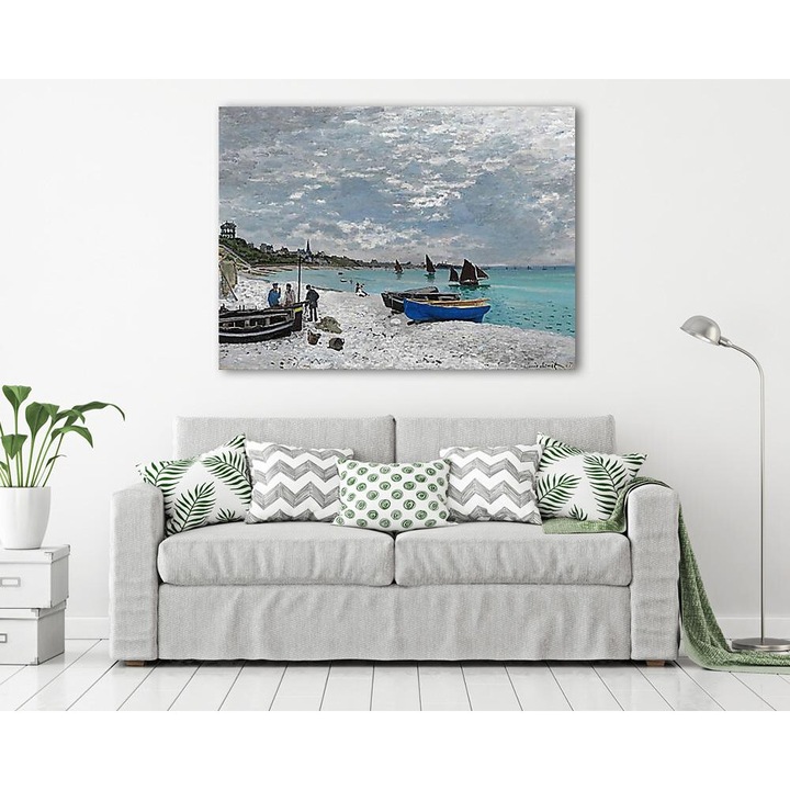 Claude Monet: Tengerpart Sainte-Adresse-nél, vászonkép, 85x65