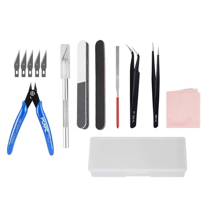 Set scule 3D, SCPBOWL, 10 piese, unelte de curatare si slefuire, material industrial