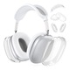 Husa 3 in 1 pentru casti AirPods Max, TPU transparent, protectie completa, experienta confortabila, Anti-amprenta, anti-zgarieturi, OUYLAF, alb