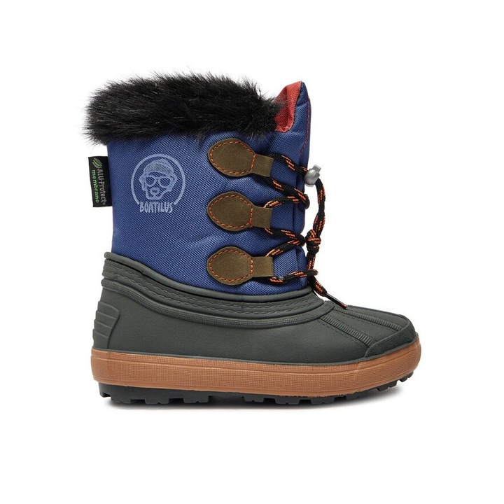 Cizme copii, Boatilus, 28910, Sintetic, Albastru, Verde