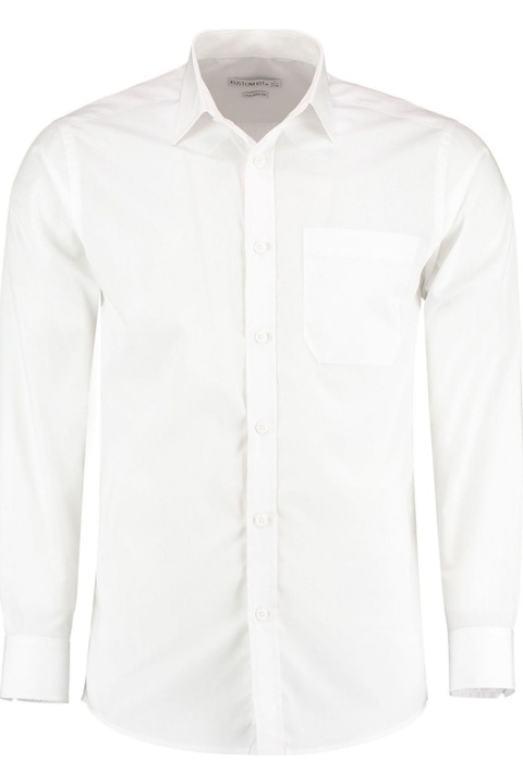 Мъжка официална риза Kustom Kit, Бял