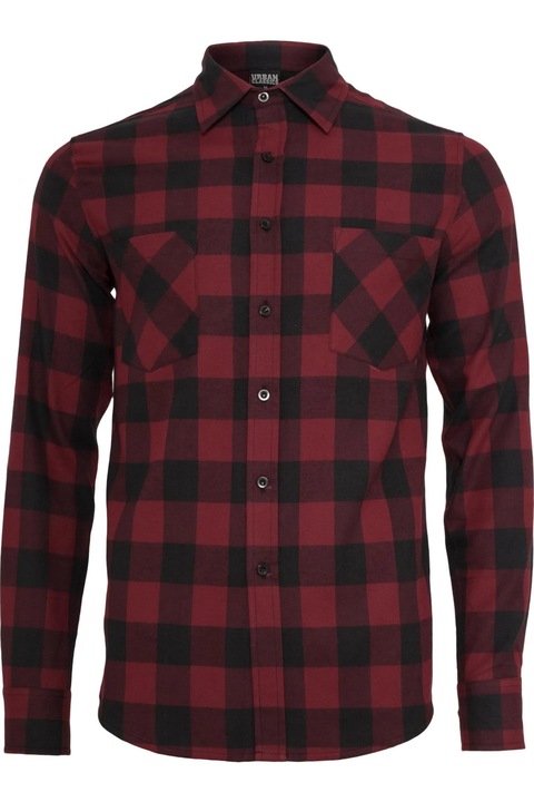 Urban Classics férfi ing, fekete/burgundi XL INTL