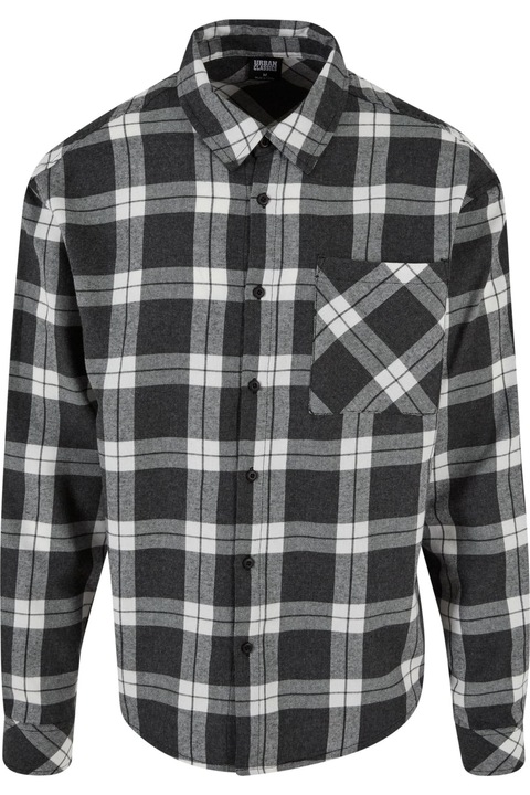 Urban Classics férfi ing, szürke/fehér, Világos antracitszürke
