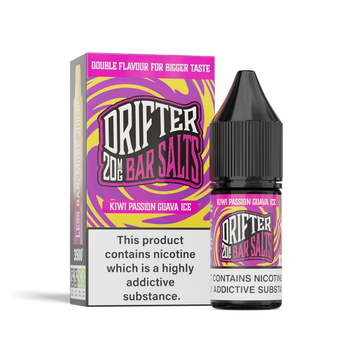 Lichid Tigara Electronica - DRIFTER Bar Salts, Kiwi Passion Guava Ice, 20mg, 10ml