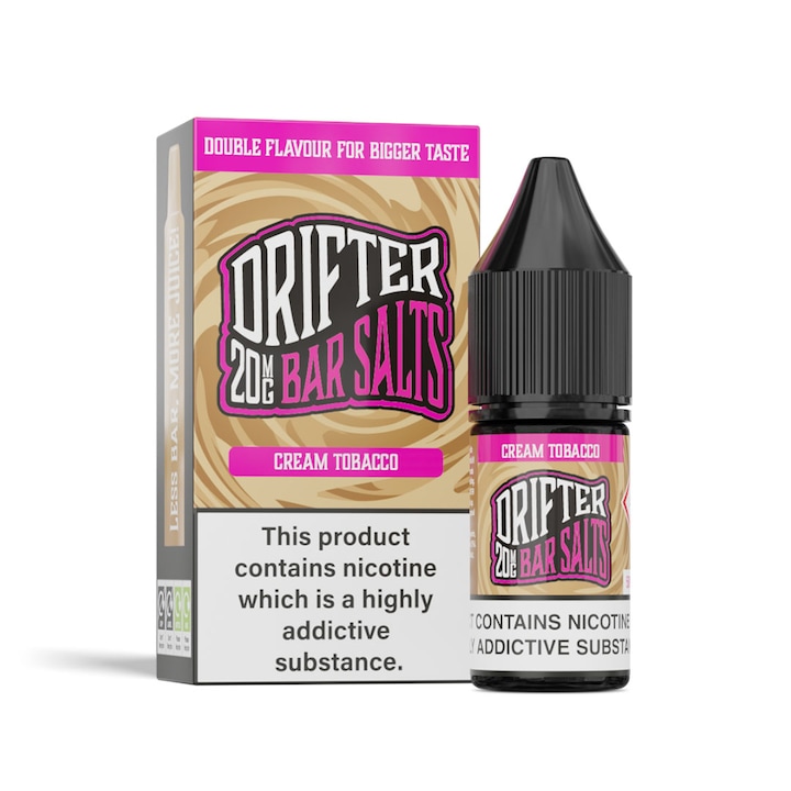Lichid Tigara Electronica - DRIFTER Bar Salts, Cream Tobacco, 20mg, 10ml