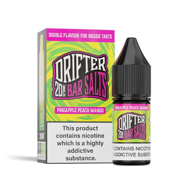 Lichid Tigara Electronica - DRIFTER Bar Salts, Pineapple Peach Mango, 20mg, 10ml