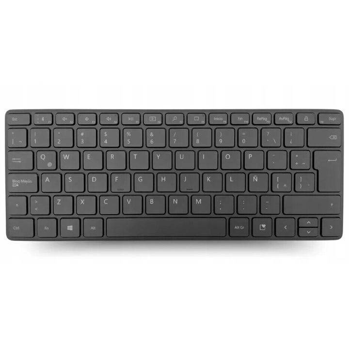 Microsoft Bluetooth Compact безжична клавиатура, мембрана, черна, 2.4GHz