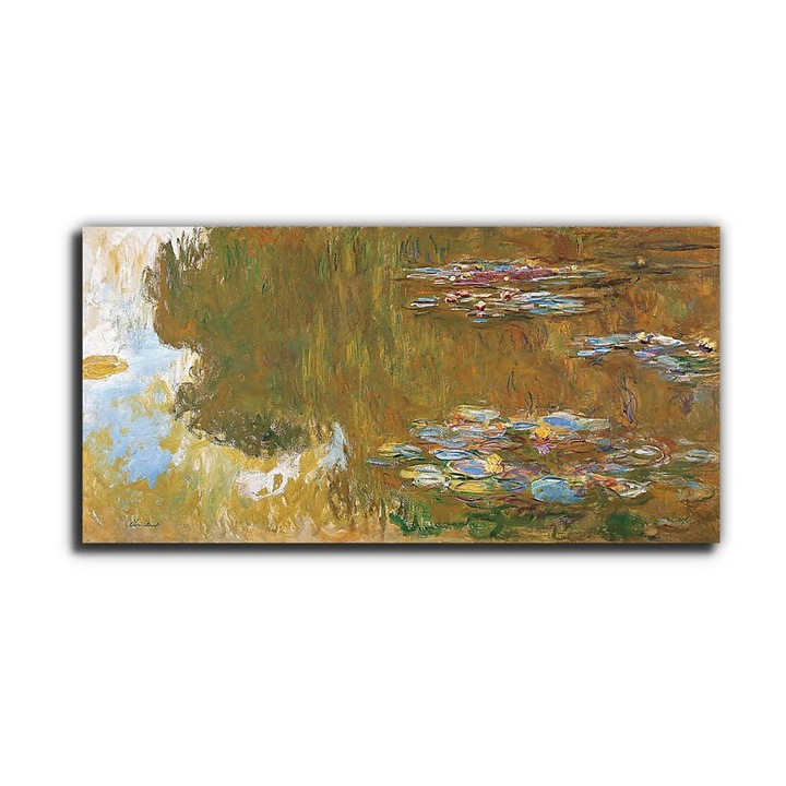 Claude Monet: Tavirózsák (1917-1919 körül), vászonkép, 120x60