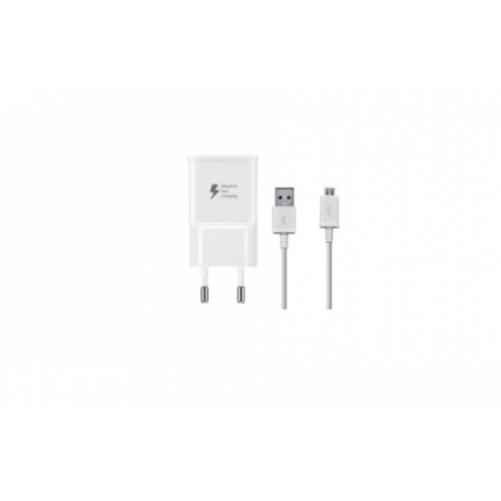 Incarcator Retea MicroUSB compatibil cu Samsung Galaxy J3 2016/ J3 2017/ J5 2015/ J5 2016/J5 2017/ S6/ S6 Edge/ S7/ S7 Edge, 2A, 15W, Alb