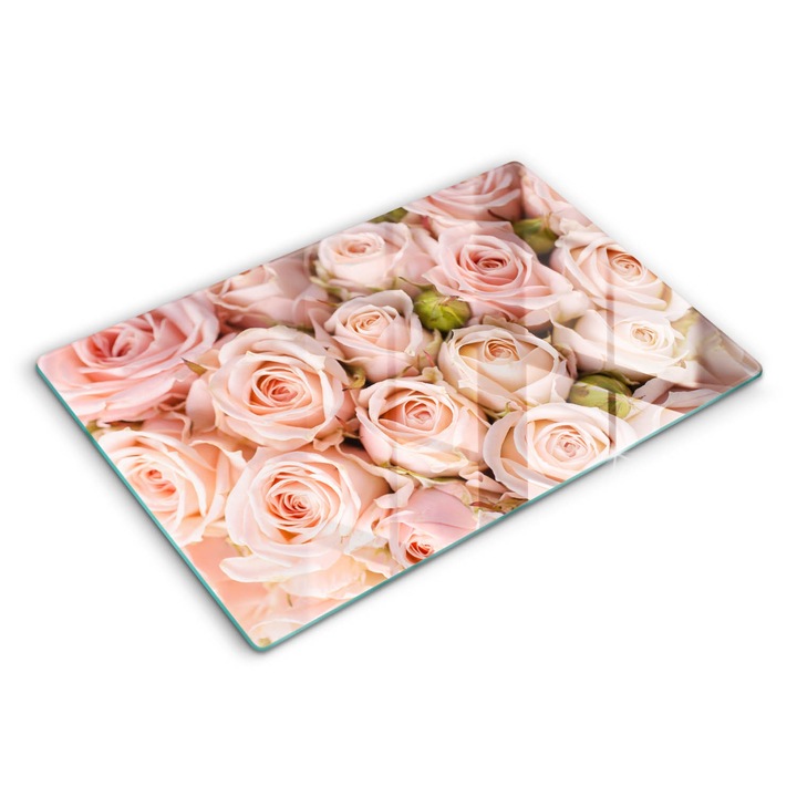 Dekoratív üveg, Wallfluent, Csokor finom rózsa, Rózsaszín, 80x52 cm, 010010530040000006355