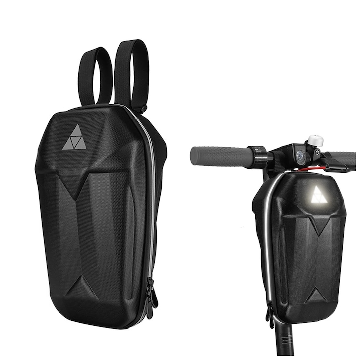 Geanta pe ghidon pentru trotineta electrica, INOPARTS, 5L, neagra, 29,5x16,5x12,5cm