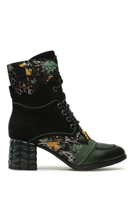 Botine dama, Maciejka, 44167, Piele naturala, Negru, 39 EU