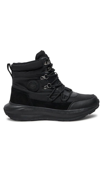 Дамски боти до глезена, BIG STAR SHOES, 73190, Естествена кожа, Черен