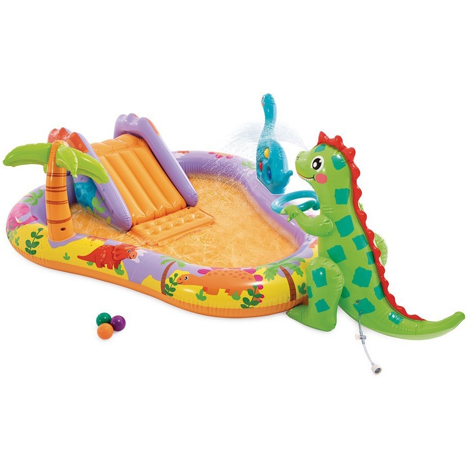 Piscina gonflabila Intex - Dino Park Play Center, 201 x 157 x 69 cm