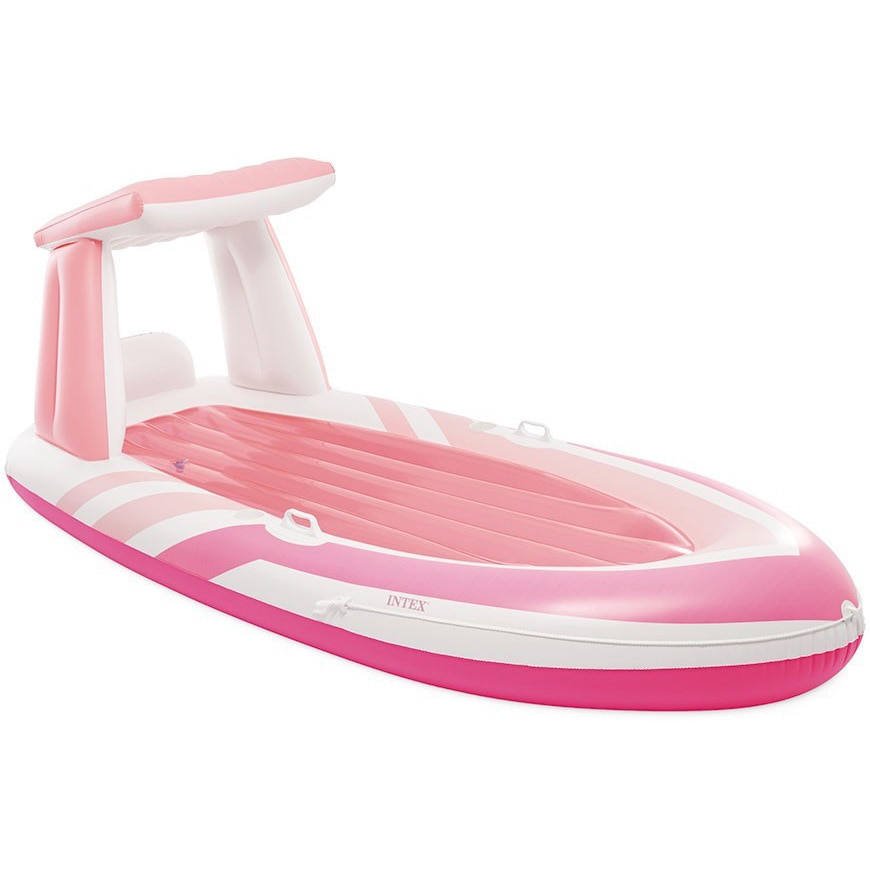 Saltea gonflabila Intex - Pink Paradise Boat, 244 x 119 x 97 cm