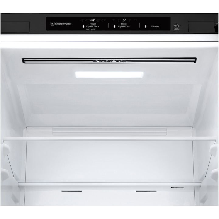 Combina frigorifica GBV22NCBEP, 387 l, No Frost, NatureFRESH, DoorCooling+, LinearCooling, Clasa B, H 203 cm, Negru
