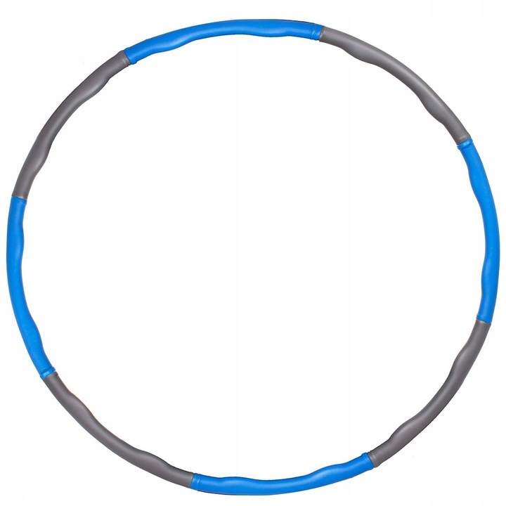 Обръч за отслабване Afnue, Сгъваем, 8 елемента, Сив, Син, 95см