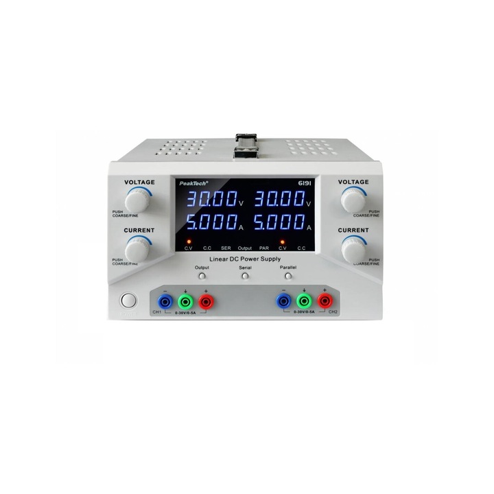 Sursa de laborator 2x0-30V/0-5A Peaktech P6191