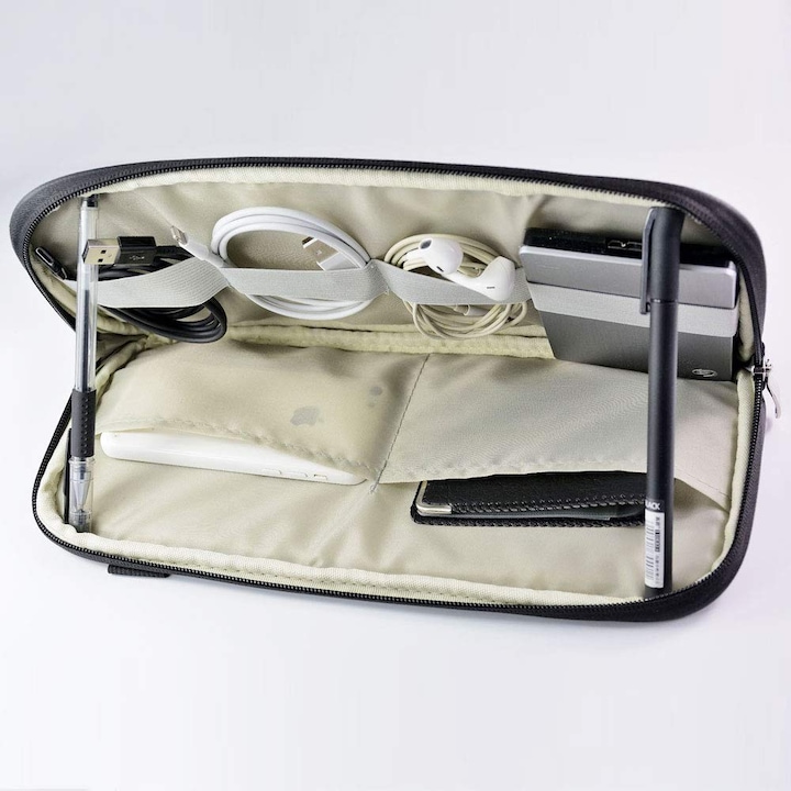 Organizator pentru masina, MESEVEN, cu multiple buzunare, negru, 12.2x6.1 inch