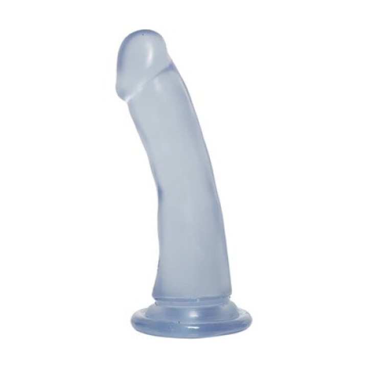 Slim Dildo 15 cm, Doc Johnson, átlátszó, tapadókoronggal