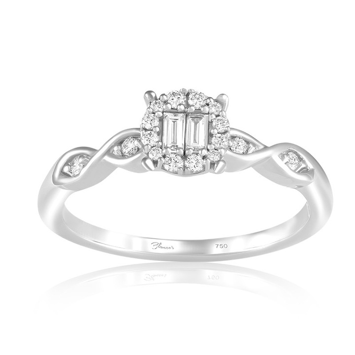 Inel Logodna Aur 18k Diamante BLANCO'S, RF30916-W52, Marime 52