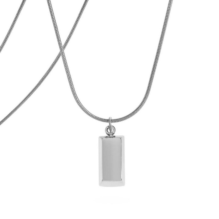 Colier unisex, Inox, 40cm, Argintiu