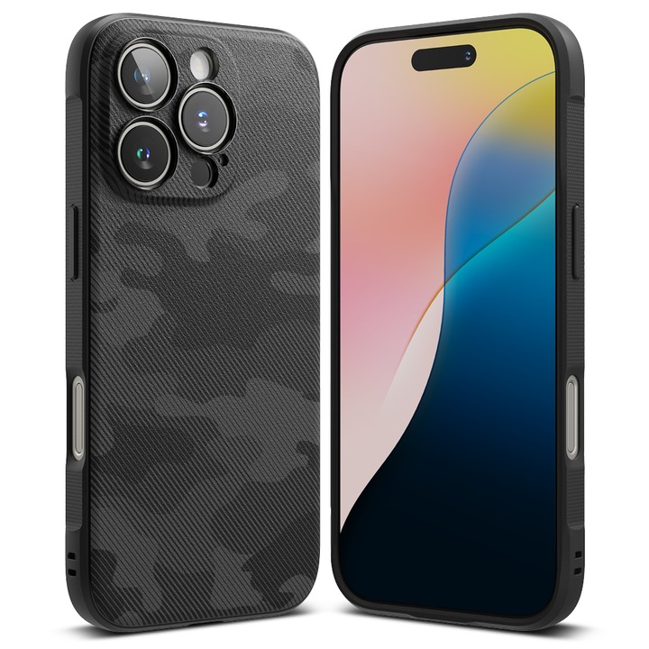 Кейс за iPhone 16 Pro Max, A4, Полиуретан, Camo Black