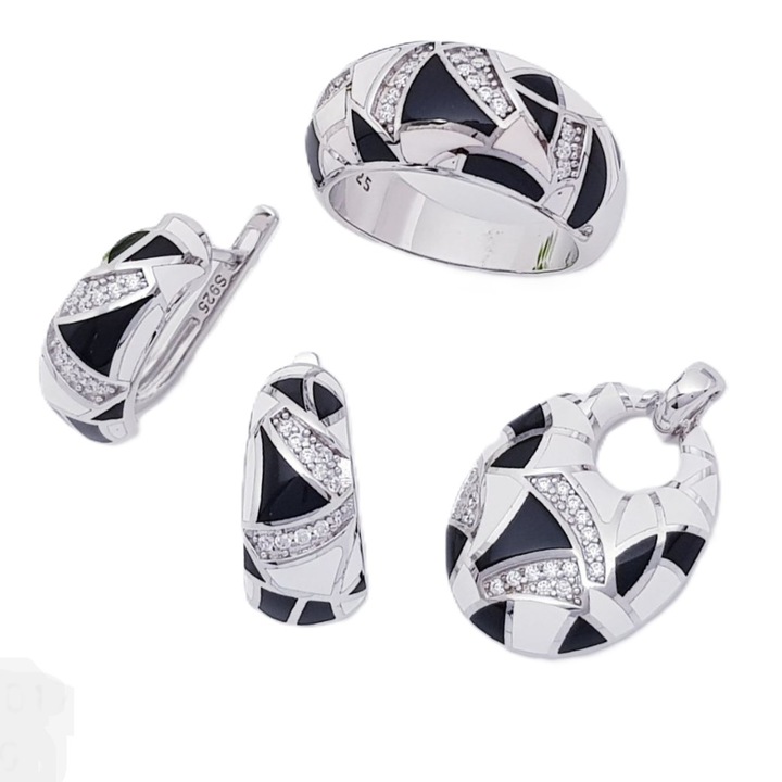 Set din argint 925 emailat Model 23B07419