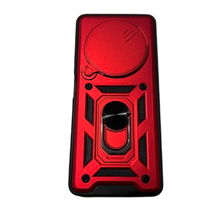 Lengéscsillapító tok gyűrűvel és mágnessel, amely kompatibilis a Xiaomi Redmi 14C készülékkel, piros