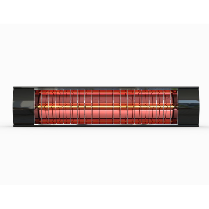 Incalzitor terasa, ERT-2000, 2000 W, negru, infrarosu, ip 67, aluminiu, buton on-off