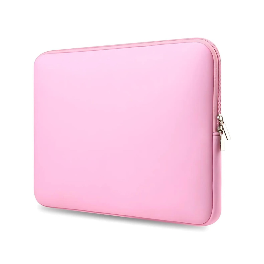 Husa de Protectie pentru MacBook Air/Pro 14 inch, BondShop, Compatibila cu Alte Laptopuri, Impermeabila, Material Neopren, Interior Poliester, Fermoar Rezistent, 1 Compartiment Exterior, Slim si Usoara, Roz