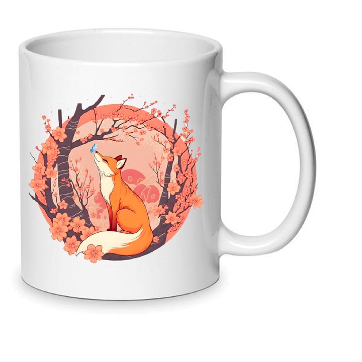 Cana ceramica Tokyo Revengers Fox, 330ml, design cu vulpe