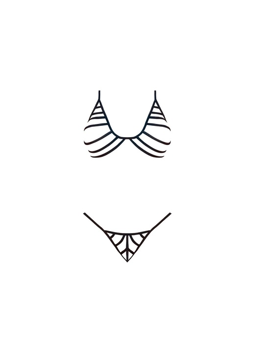 Szexi fehérnemű, Magic Silk, fekete, S/M