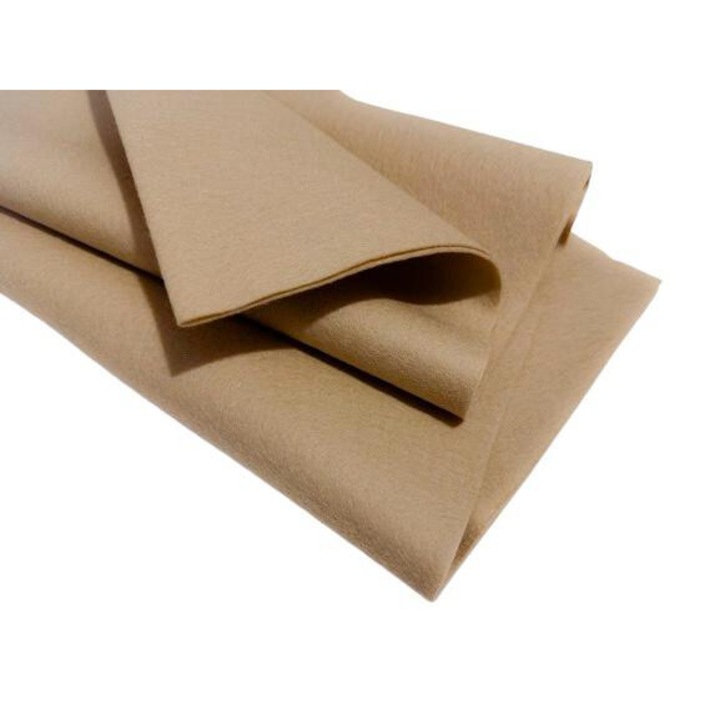 Fetru/pasla din lana 100%, moale 1.2mm, 50*40cm - culoarea pielii