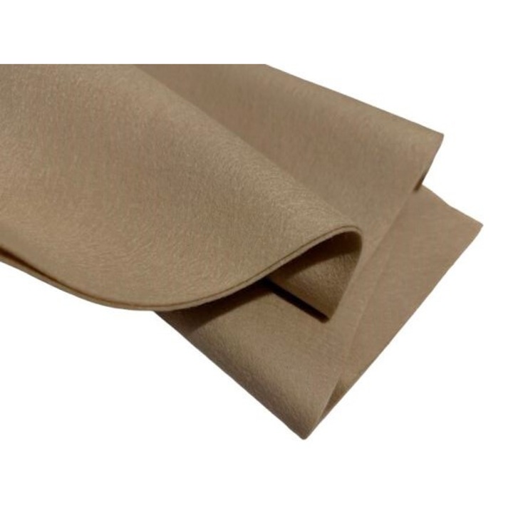 Fetru/pasla din lana 100%, moale 1.2mm, 50*80cm - bej