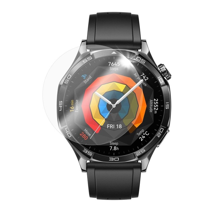 Folie de protectie din sticla pentru smartwatch, FIXED, Huawei GT 5, transparent, 46mm