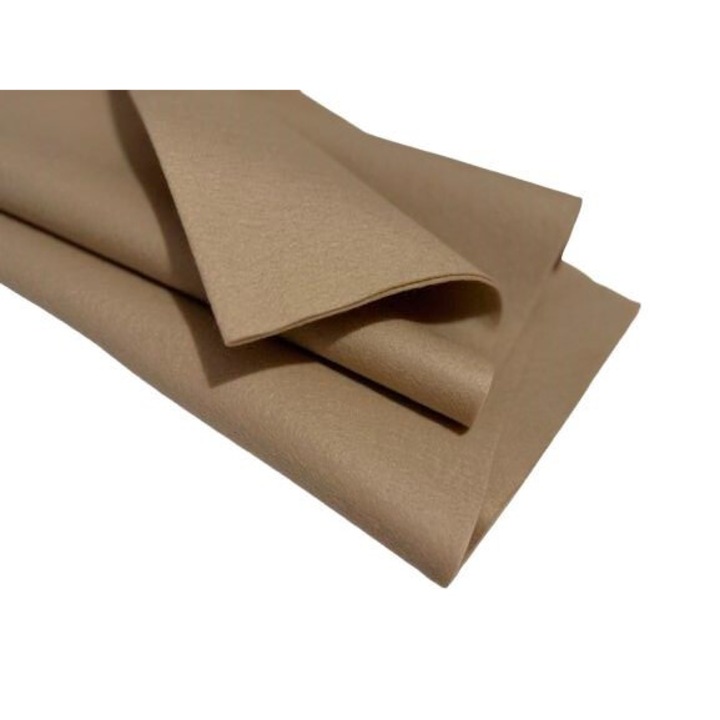 Fetru/pasla din lana 100%, moale 1.2mm, 50*40cm - bej