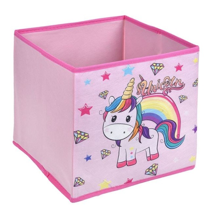 Nyland® Pink Unicorn Rainbow tárolódoboz 25x25x25cm
