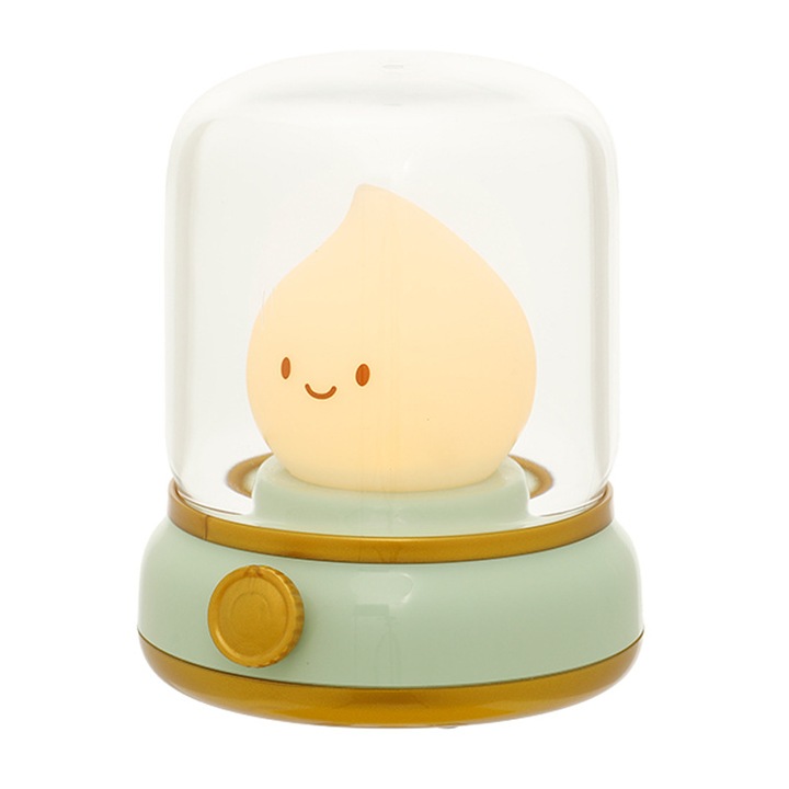 Vintage éjszakai lámpa, SARYTA, LED-del, időzítővel és USB újratöltéssel, türkiz színű