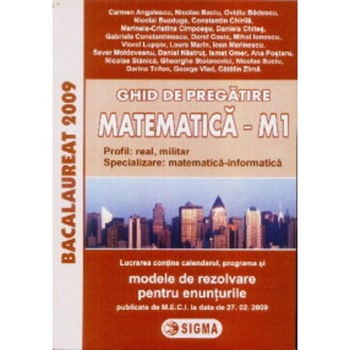 Ghid de pregatire Matematica – M1 2009 - C. Anghelescu Ghid de pregatire Matematica – M1 2009 - C. Anghelescu