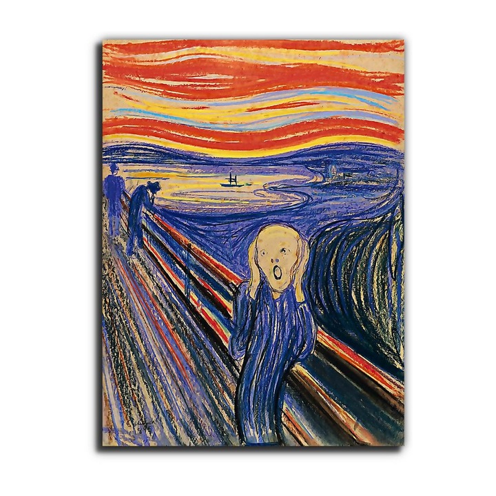 Edvard Munch: A sikoly (átdolgozás), vászonkép, 50x65