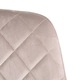 Scaun din catifea bej cu matlasare, Homla, picioare metalice, 56x60x84cm
