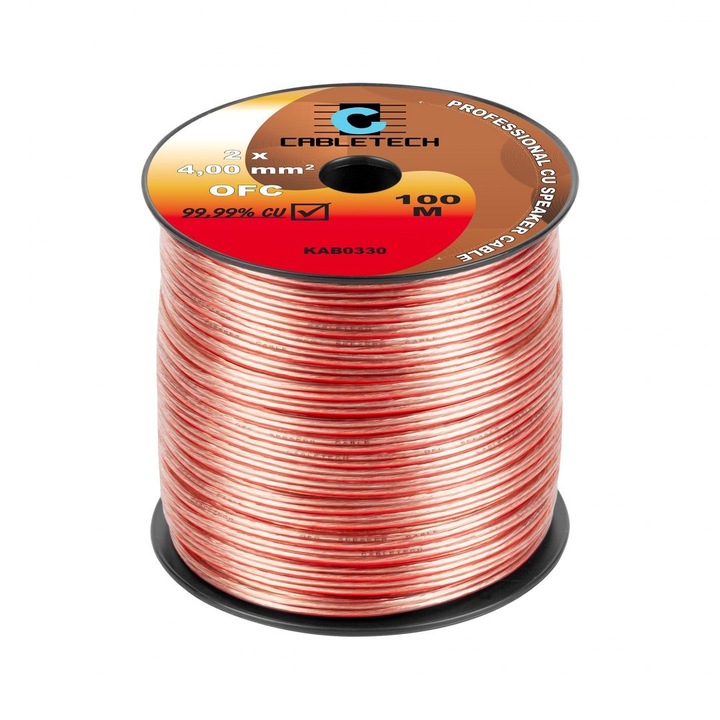Cablur audio Cabletech, KAB0330, 2x4mm, rezistent la oxidare