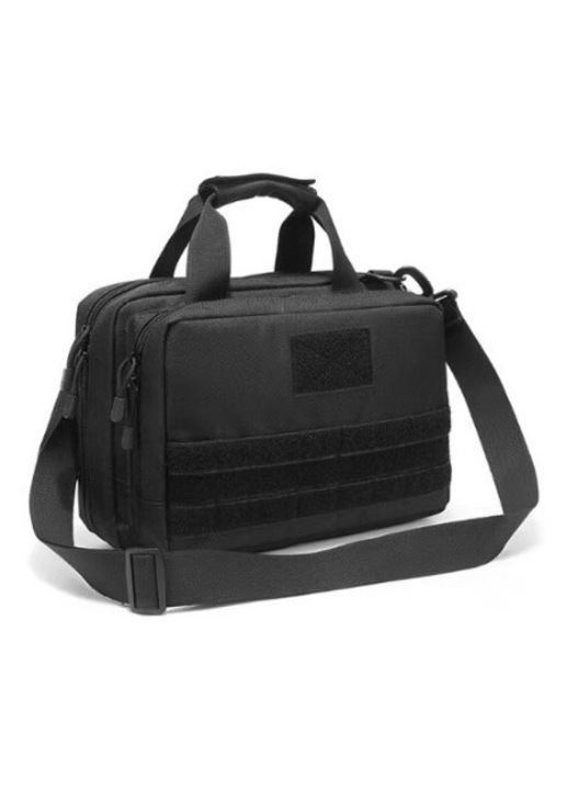 Geanta multifunctionala tip rucsac tactic Charmorah, Oxford 900D, 33x12.5x24cm, rezistent la uzura, geanta crossbody, accesorii militare, Negru