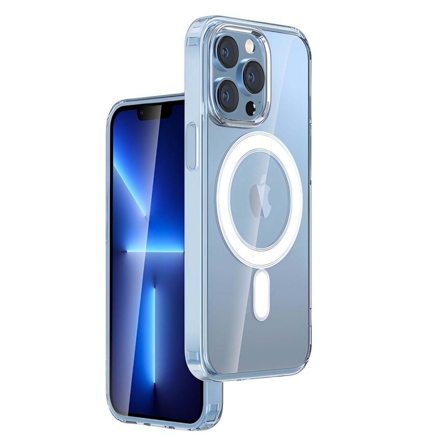 Husa compatibila cu iPhone 13 Pro Max, compatibila cu MagSafe, TPU Magnetic Case, Transparenta