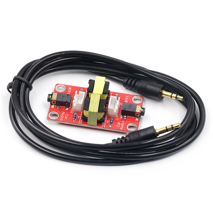 Modul de filtrare si eliminare a zgomotului de masa pentru audio MP3, AUX si GPS